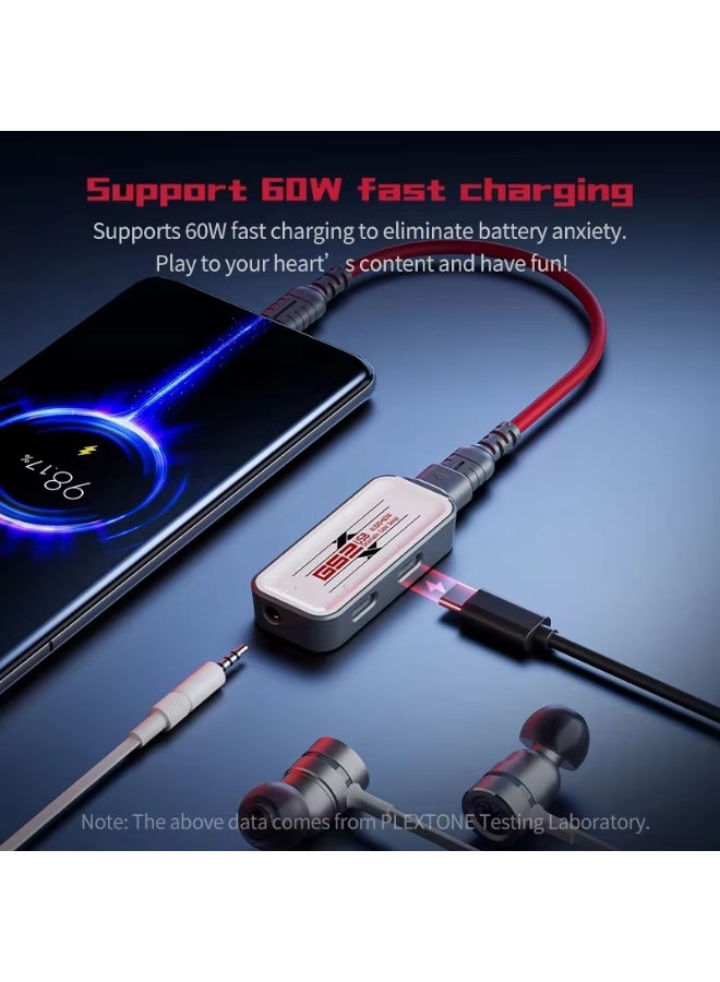 بليكستون بلكستون جي إس 2 محوّل ألعاب قابل للفصل ثلاثة في واحد دبل تايب سي + دبوس ، محوّل ومهايئ صوت عالي الدقة مع شحن سريع بقدرة 60 واط، مع كابل إضافي بطول 60 سنتم ، متوافق مع ريد ماجيك، آيباد، آيفون، الهواتف المحمولة، أجهزة اللابتوب، سامسونج وأندرويد - Image 3